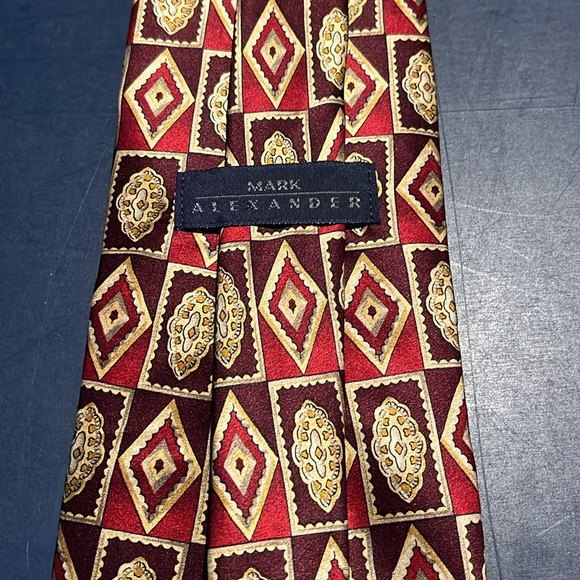 Vintage Mark Alexander 100% silk men’s necktie 60” long by 4” wide - Picture 4 of 5